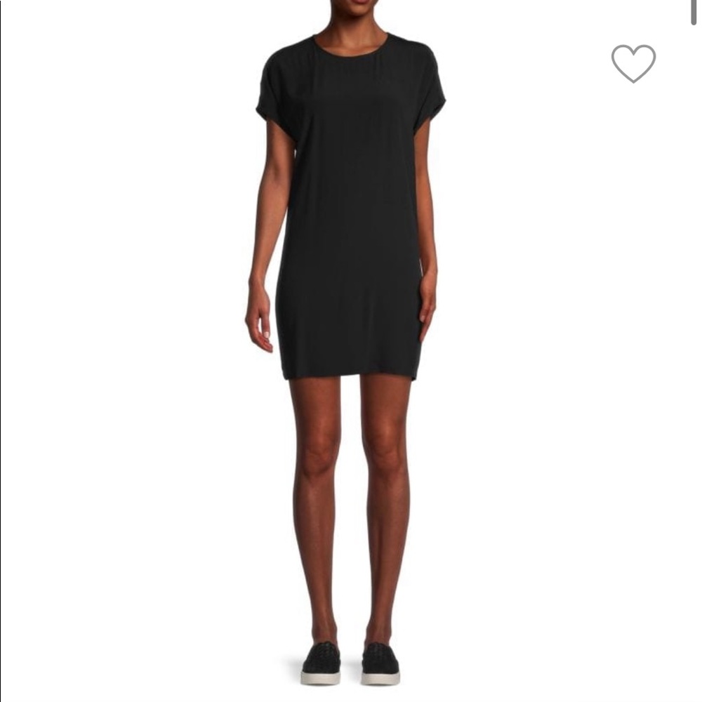NWT MADEWELL Button Back T-Shirt Dress in Black